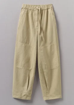 Linen|Trousers-TOAST Garment Dyed Cotton Linen Canvas Trousers Fallow