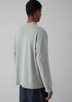 Tops & Tees-TOAST Garment Dyed Cotton Long Sleeve Tee Carbon