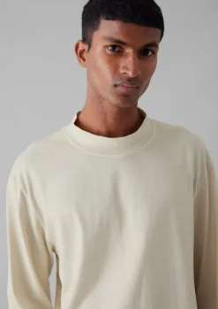 Tops & Tees-TOAST Garment Dyed Cotton Long Sleeve Tee Soya
