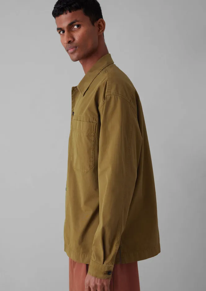 Workwear|Shirts-TOAST Garment Dyed Cotton Twill Shirt GoldenSand