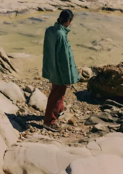 Coats & Jackets-TOAST Halley Stevensons Waxed Cotton Coat BlueJade