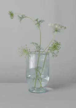 Glass|Decorative Pieces-TOAST Hand Blown Footed Vase Clear