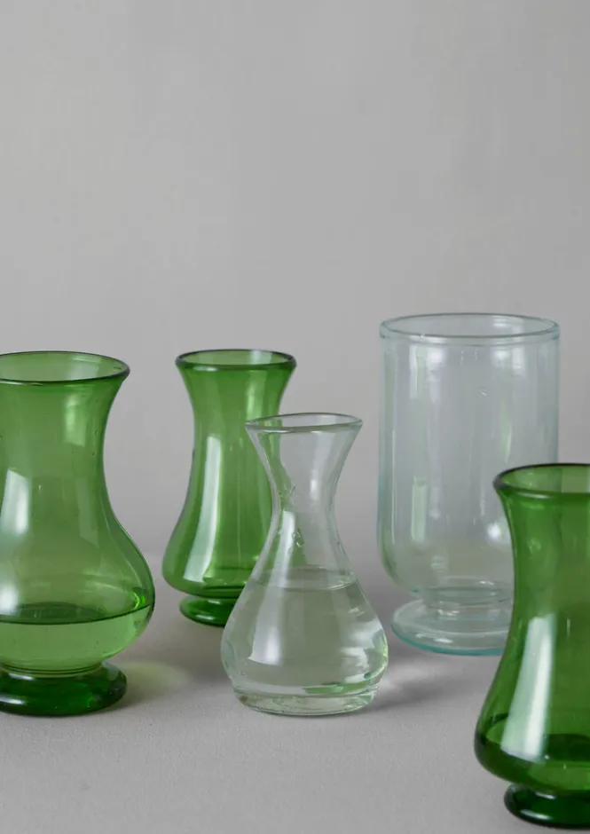 Glass|Decorative Pieces-TOAST Hand Blown Polonaise Vase Olive