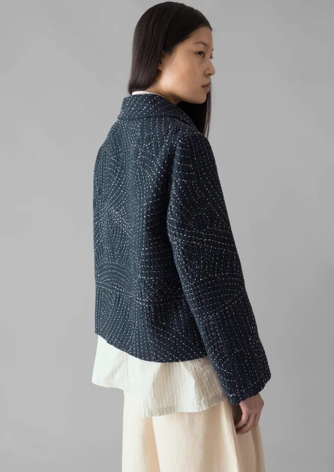 Coats & Jackets-TOAST Hand Embroidered Kantha Jacket Indigo