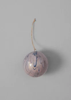 Christmas Decorations-TOAST Hand Marbled Bauble Lilac
