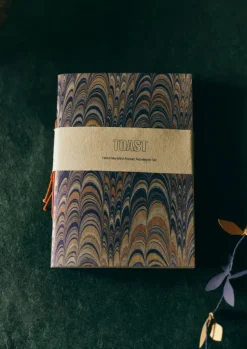 Stationery-TOAST Hand Marbled Pocket Notebook Set Multi