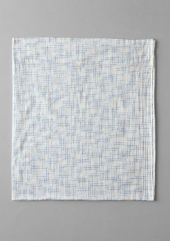 Textiles|Curtains-TOAST Hand Woven Space Dye Curtain Set Chalk/BreezeBlue