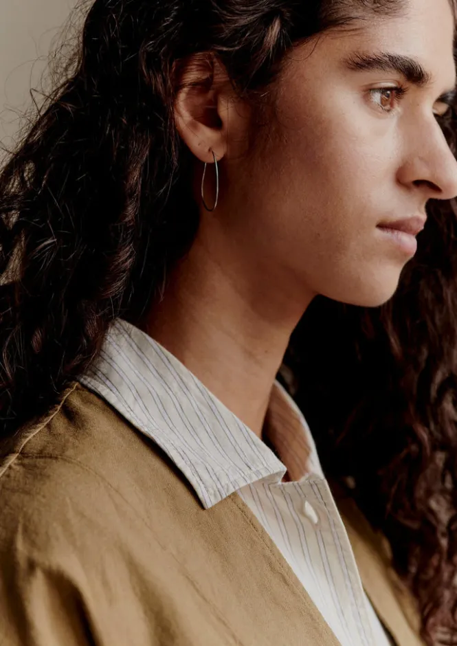 Jewellery-TOAST Helena Rohner Organic Hoop Earrings Silver