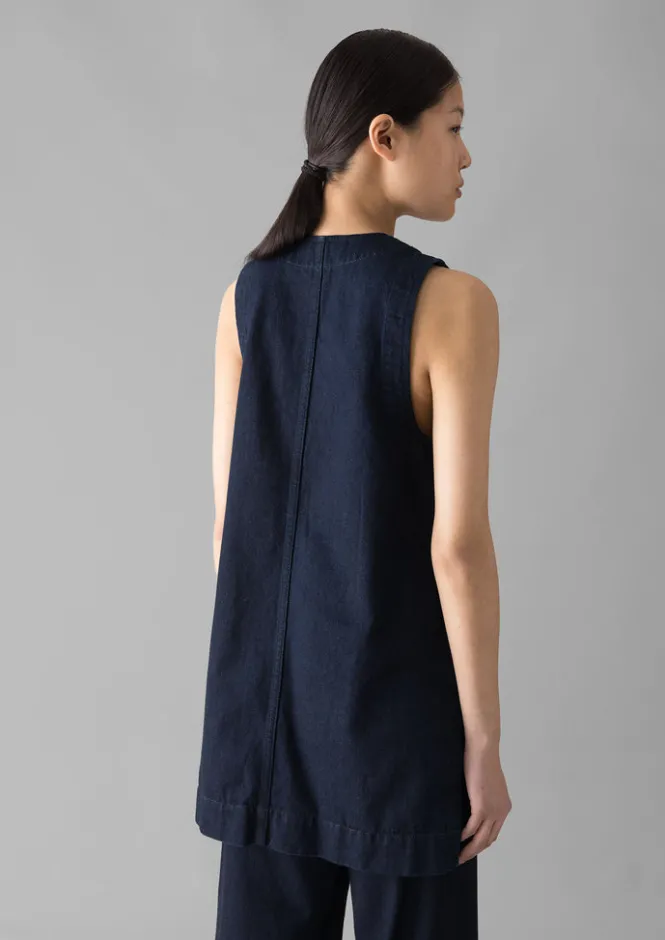 Denim|Tops & Tees-TOAST Denim Cotton Tunic Indigo