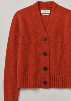 Knitwear-TOAST Kaia V-Neck Wool Cardigan Harissa
