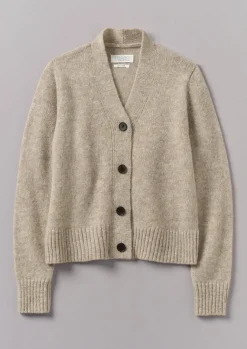 Knitwear-TOAST Kaia V-Neck Wool Cardigan Oatmeal