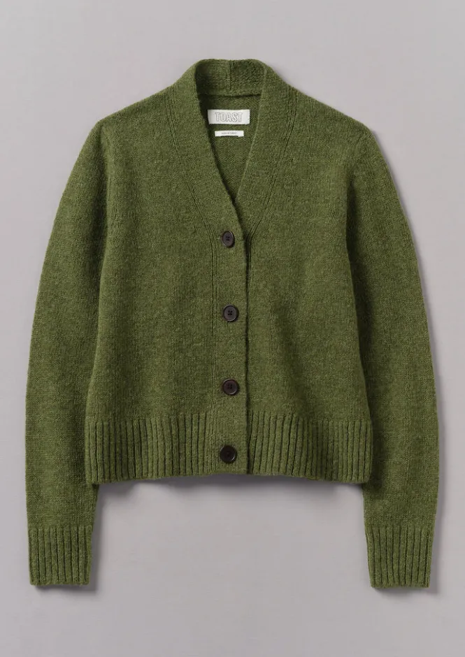 Knitwear-TOAST Kaia V-Neck Wool Cardigan DarkApple