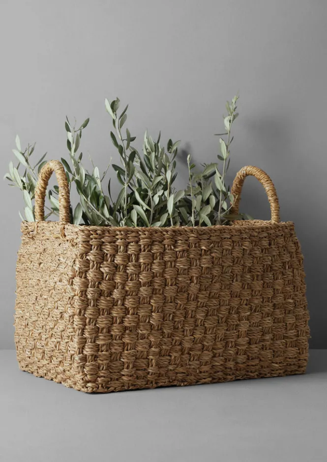 Baskets-TOAST Large Chatai Weave Hogla Basket Natural