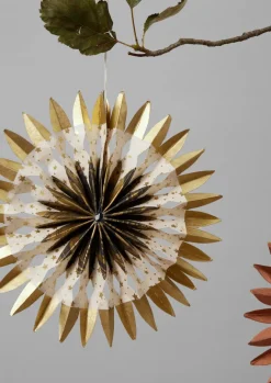 Christmas Decorations-TOAST Large Dip Dyed Lokta Paper Rosette Set Multi
