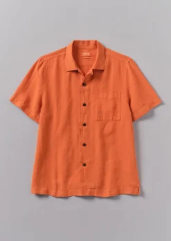 Linen|Shirts-TOAST Linen Short Sleeve Shirt Clementine