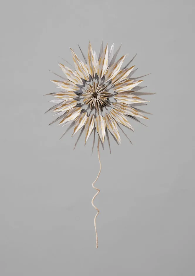 Christmas Decorations-TOAST Lokta Paper Star Tree Topper Silver/Gold