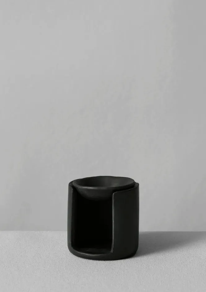 Decorative Pieces|Candles & Holders-TOAST Longpi Oil Burner BlackClay