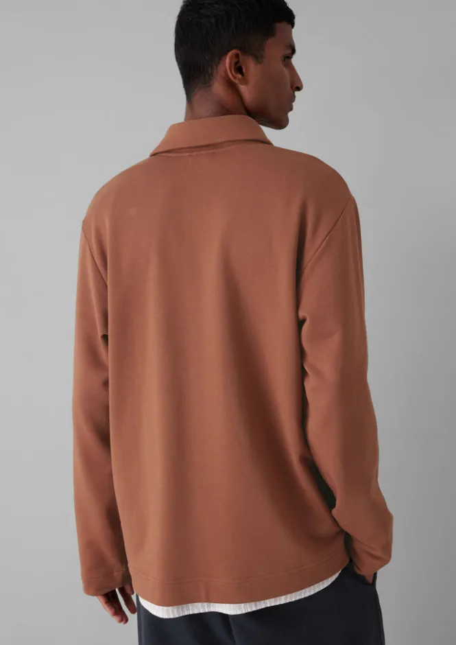 Tops & Tees|Shirts-TOAST Loopback Organic Cotton Jersey Shirt RedGranite