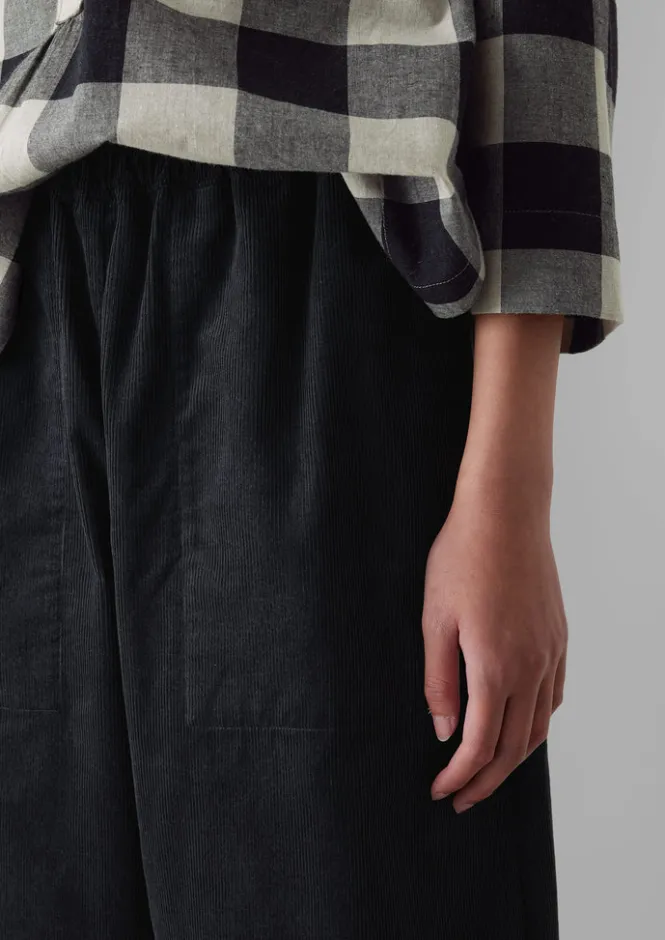 Cashmere|Loungewear-TOAST Macro Gingham Cotton Cashmere Shirt Onyx/Ecru