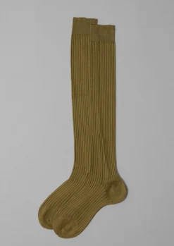 Socks & Tights-TOAST Maria La Rosa Knee High Cotton Socks GoldenOlive