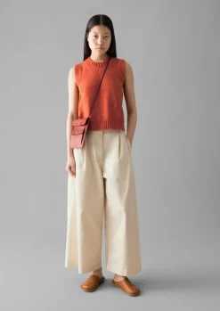 Knitwear-TOAST Neat Mouline Wool Tank AmberMarl
