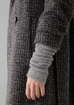 Hats, Scarves & Gloves-TOAST Nishiguchi Kutsushita Alpaca Arm Warmers LightGrey