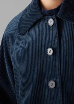 Cord|Workwear-TOAST Organic Cord Swingy Jacket DustyNavy