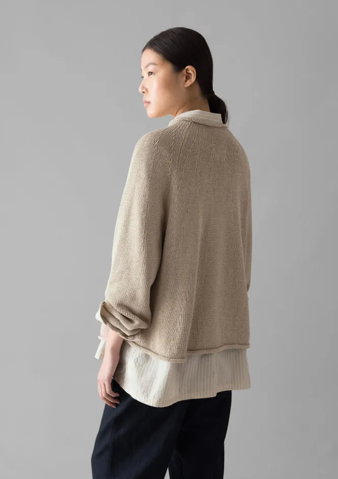 Linen|Jersey-TOAST Organic Cotton Linen Easy Sweater Parchment