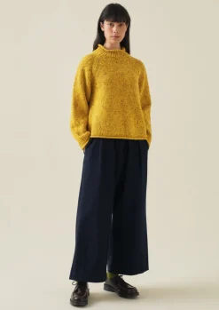 Knitwear-TOAST Orla Donegal Wool Sweater MimosaYellow