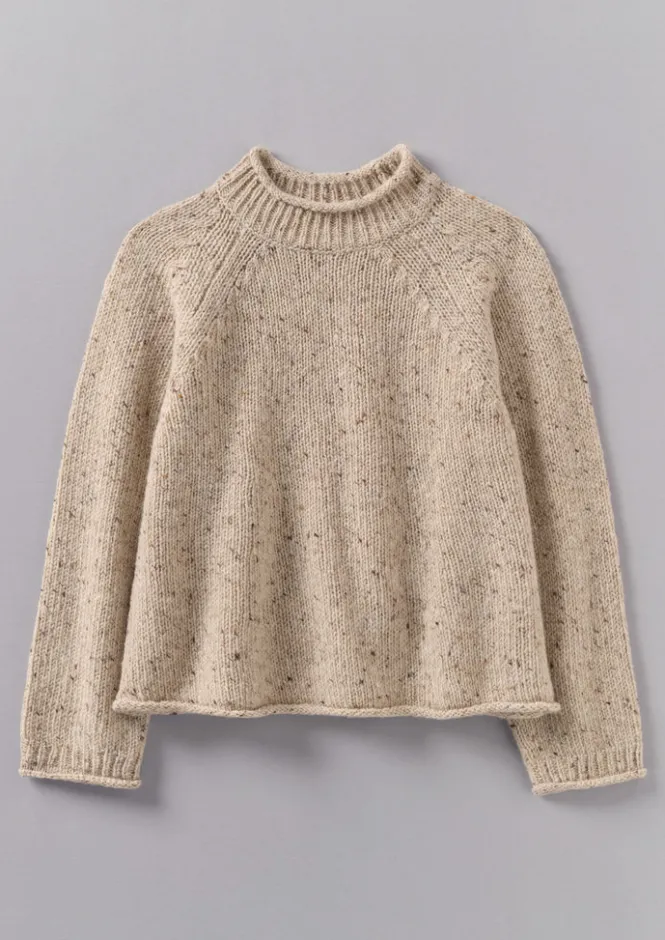 Knitwear-TOAST Orla Donegal Wool Sweater Oatmeal