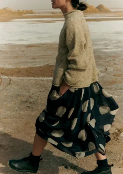 Knitwear-TOAST Orla Donegal Wool Sweater Oatmeal