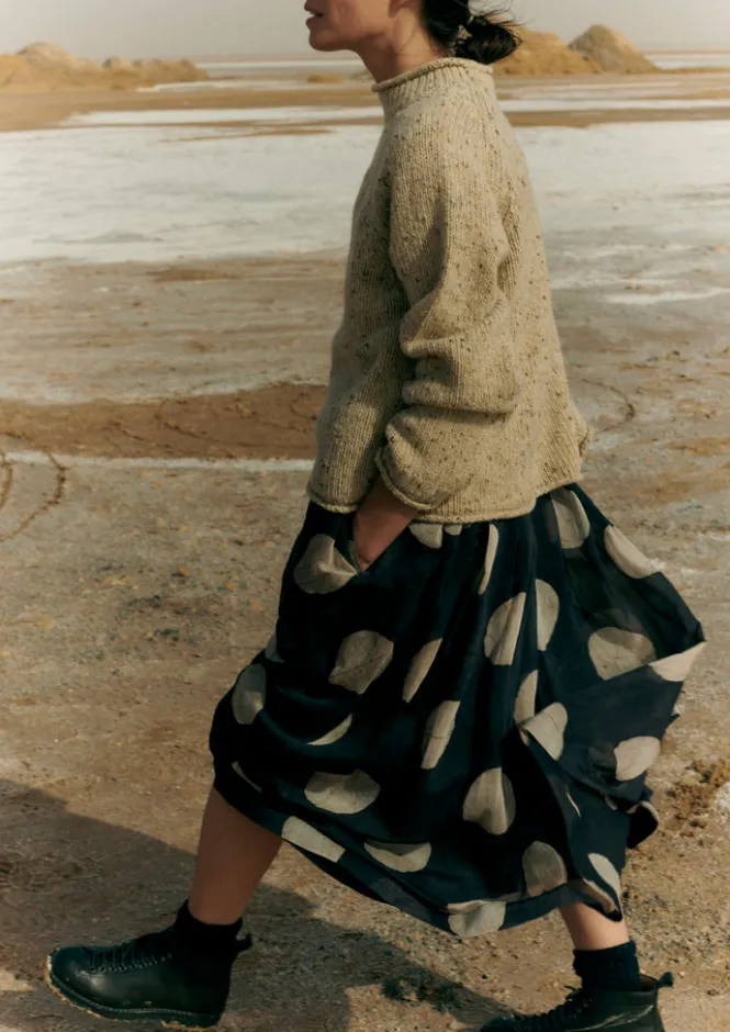 Knitwear-TOAST Orla Donegal Wool Sweater Oatmeal