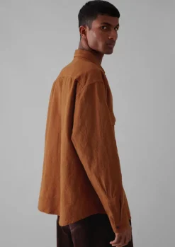 Workwear|Shirts-TOAST Overdyed Check Workwear Shirt MarsRed