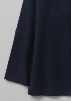 Knitwear-TOAST Panelled Boiled Wool Sweater Navy