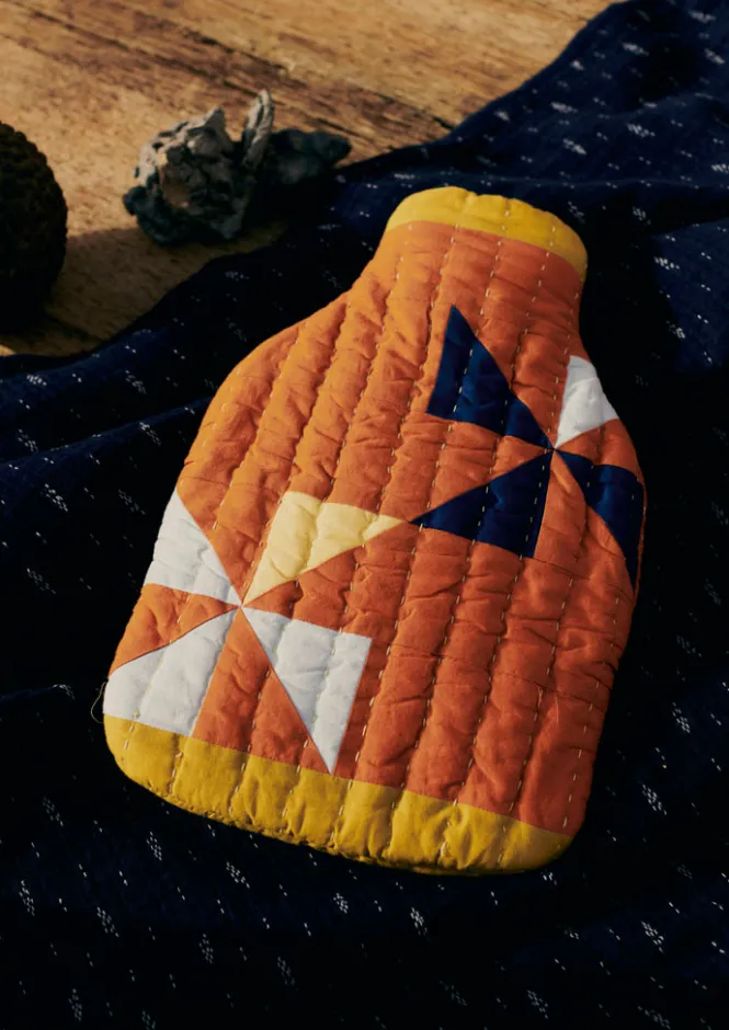 Textiles|Hot Water Bottle Covers-TOAST Pinwheel Patchwork Hot Water Bottle Cover Spice