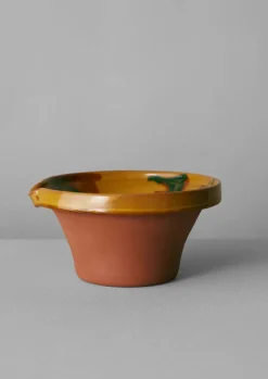 Ceramics|Tableware-TOAST Poterie Barbotine Marbled Pouring Bowl Honey
