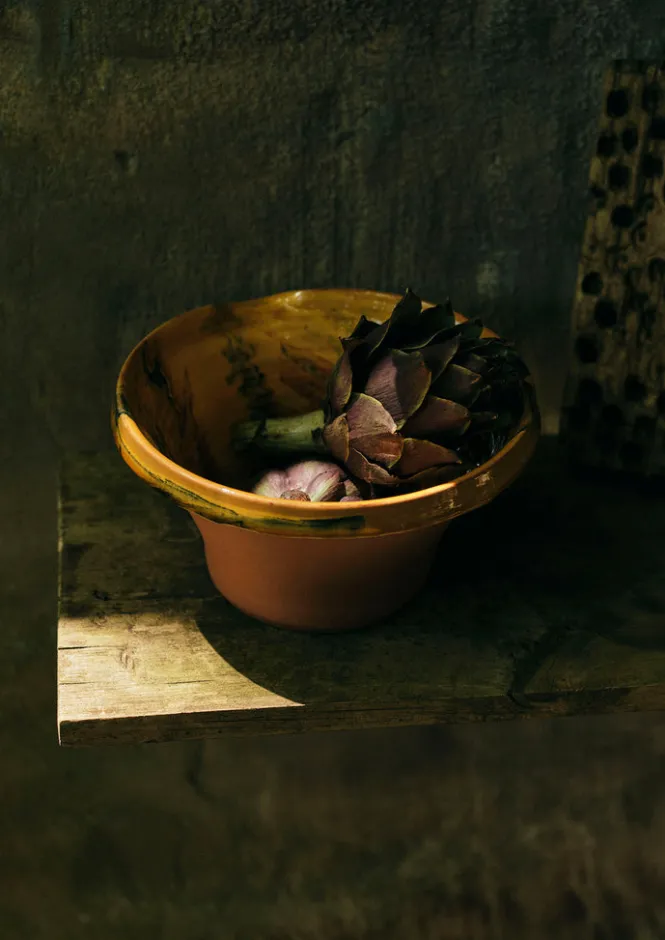 Ceramics|Tableware-TOAST Poterie Barbotine Marbled Pouring Bowl Honey