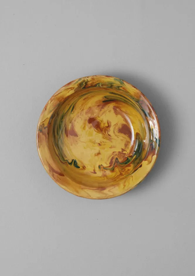 Ceramics-TOAST Poterie Barbotine Marbled Dish Honey