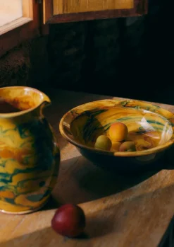 Ceramics-TOAST Poterie Barbotine Marbled Dish Honey