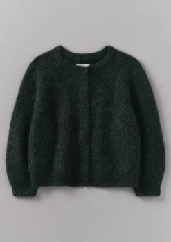 Knitwear-TOAST Ribbed Mohair Blend Cardigan DeepForest