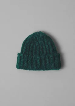 Hats, Scarves & Gloves-TOAST Ribbed Mohair Hat DeepForest