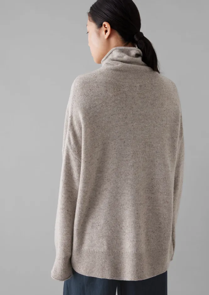 Jersey|Cashmere-TOAST Roll Neck Wool Cashmere Sweater Oatmeal