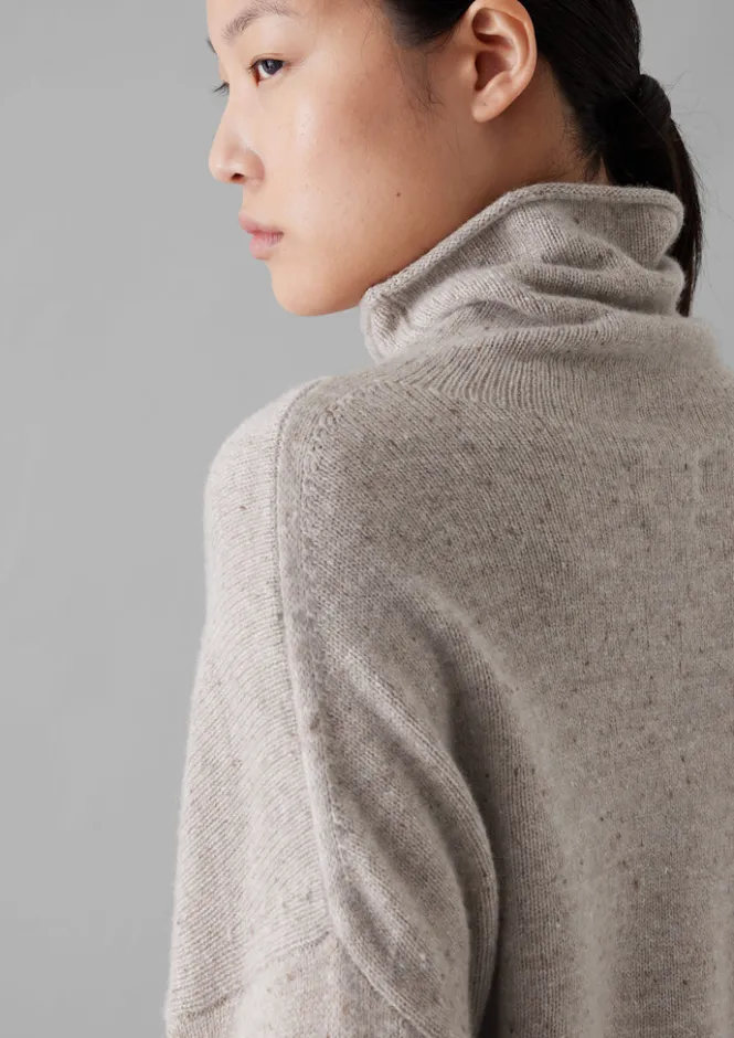 Jersey|Cashmere-TOAST Roll Neck Wool Cashmere Sweater Oatmeal