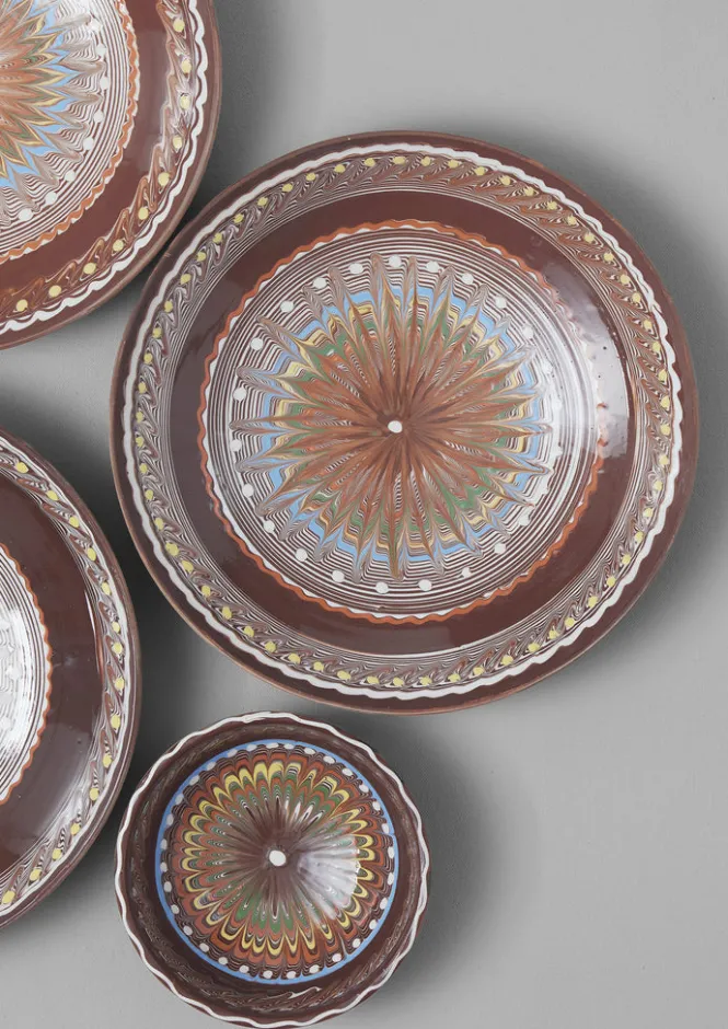 Ceramics-TOAST Romanian Horezu Bowl Cocoa/Multi
