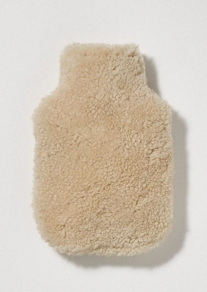 Textiles|Hot Water Bottle Covers-TOAST Sheepskin Hot Water Bottle Cover Ecru