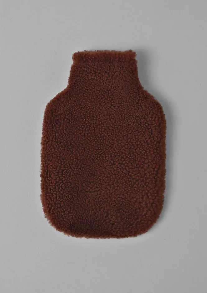 Textiles|Hot Water Bottle Covers-TOAST Sheepskin Hot Water Bottle Cover Conker