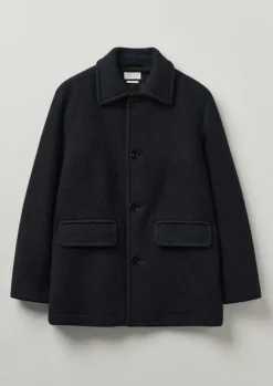 Coats & Jackets-TOAST Single Breasted Car Coat Indigo