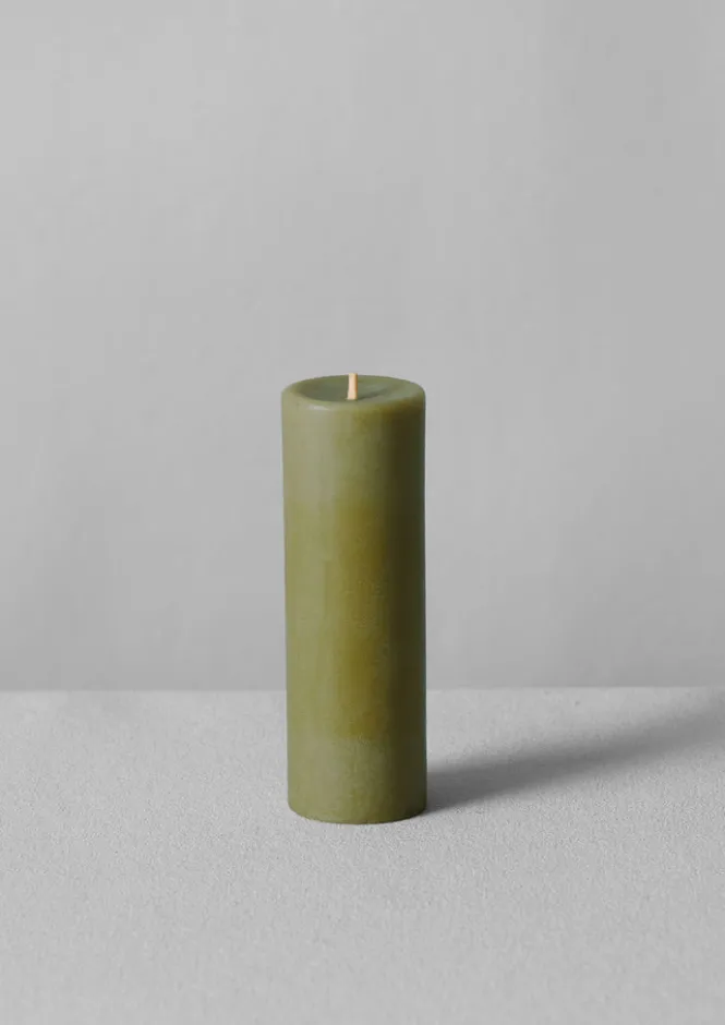 Candles & Holders-TOAST Skar Organics Dyed Beeswax Pillar Candle Matcha
