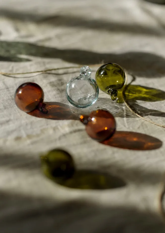 Glass|Christmas Decorations-TOAST Small Hand Blown Glass Bauble Set Multi