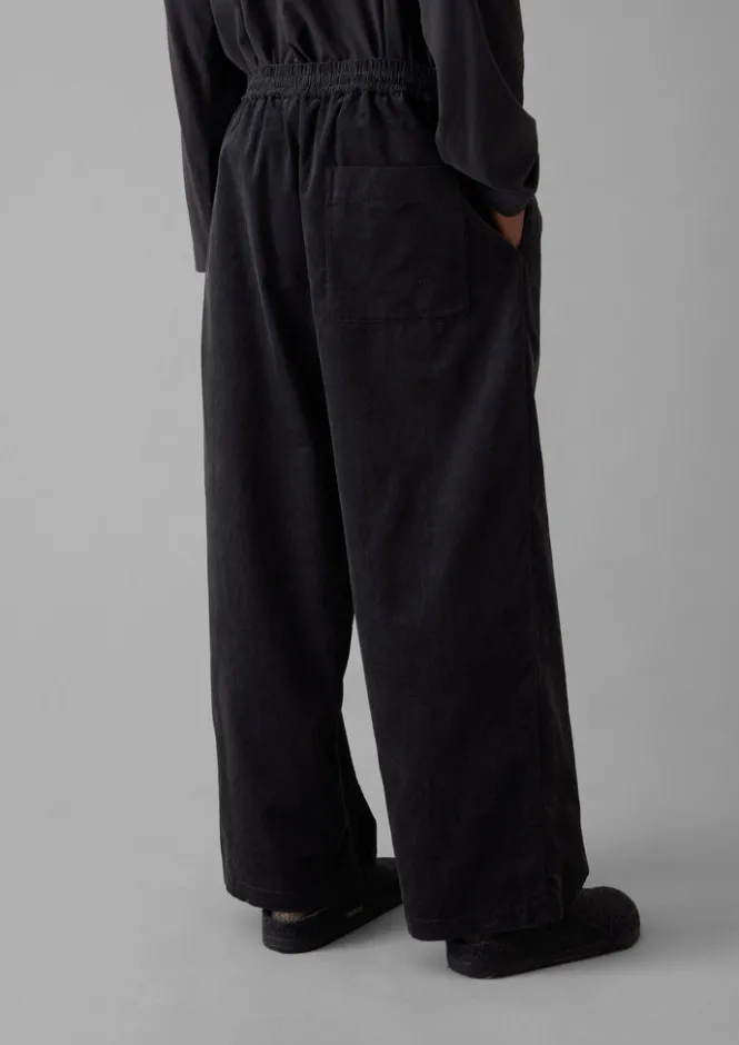 Cord|Loungewear-TOAST Soft Organic Cord Lounge Trousers Charcoal